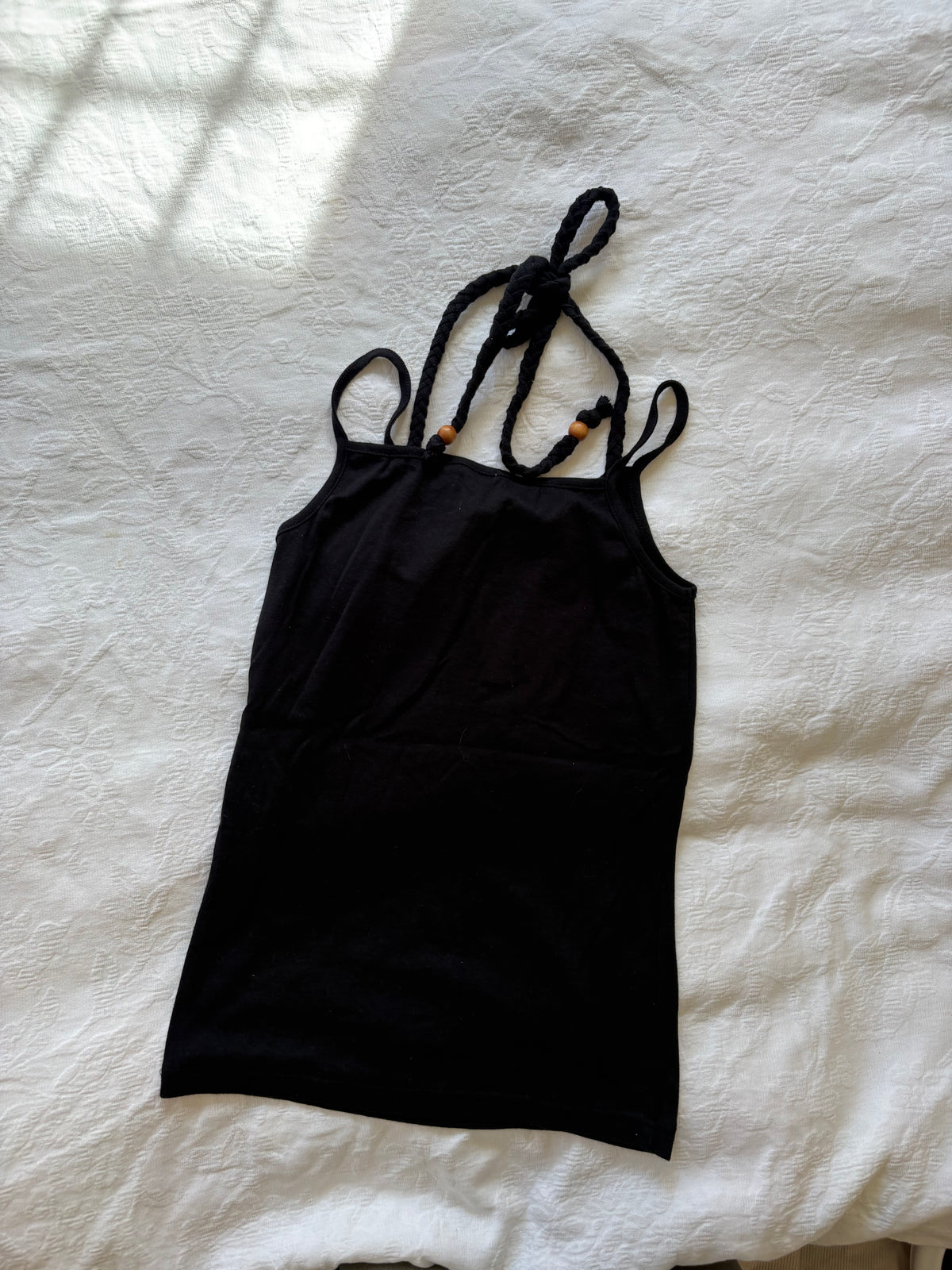 vintage 2000s y2k black halter tank