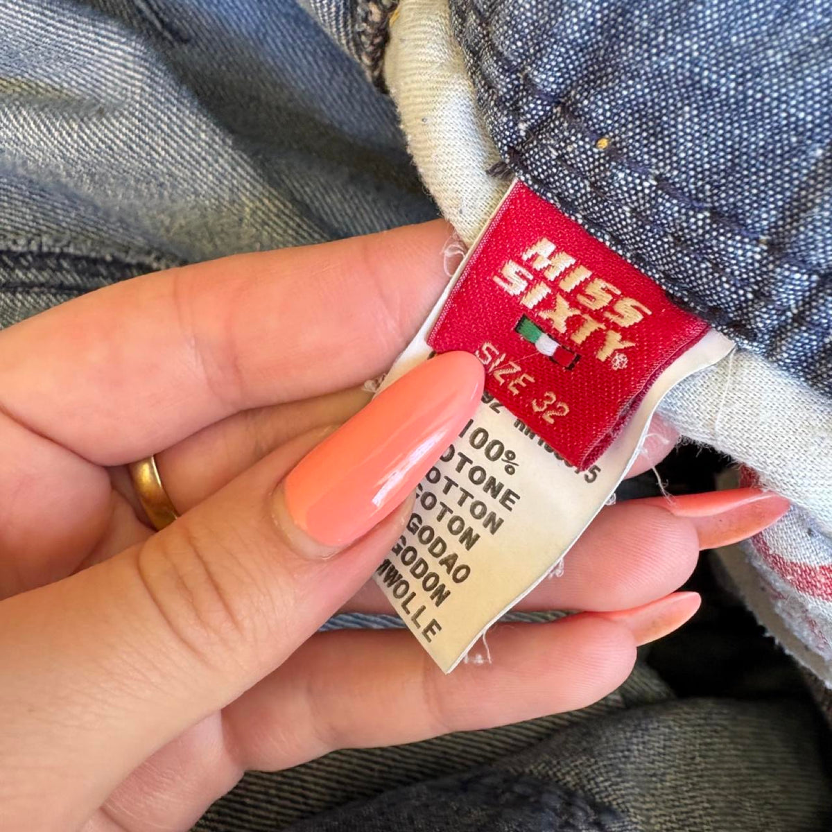 vintage 2000s y2k low rise baggy miss sixty jeans