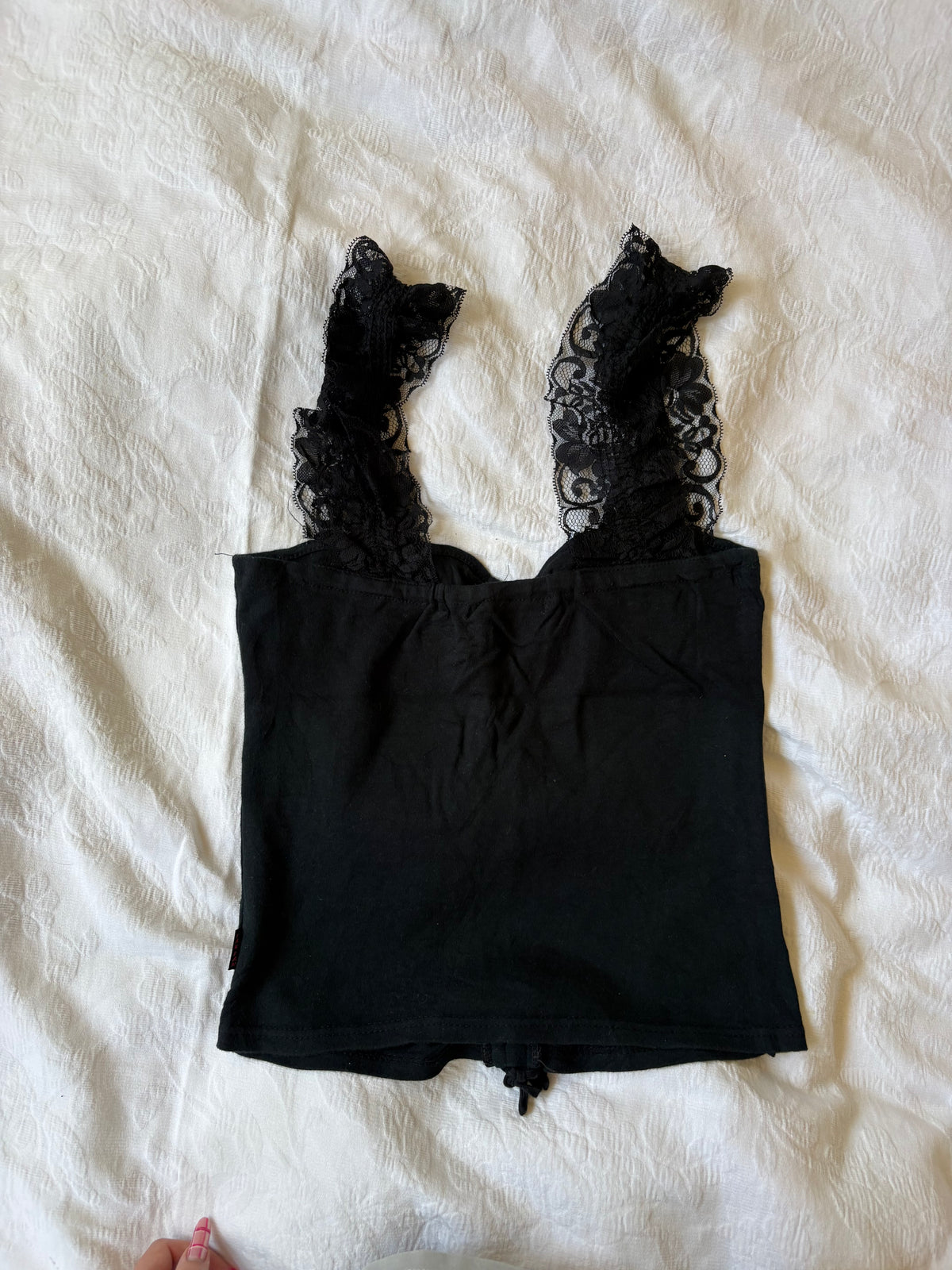 vintage 2000s y2k black detailed tank