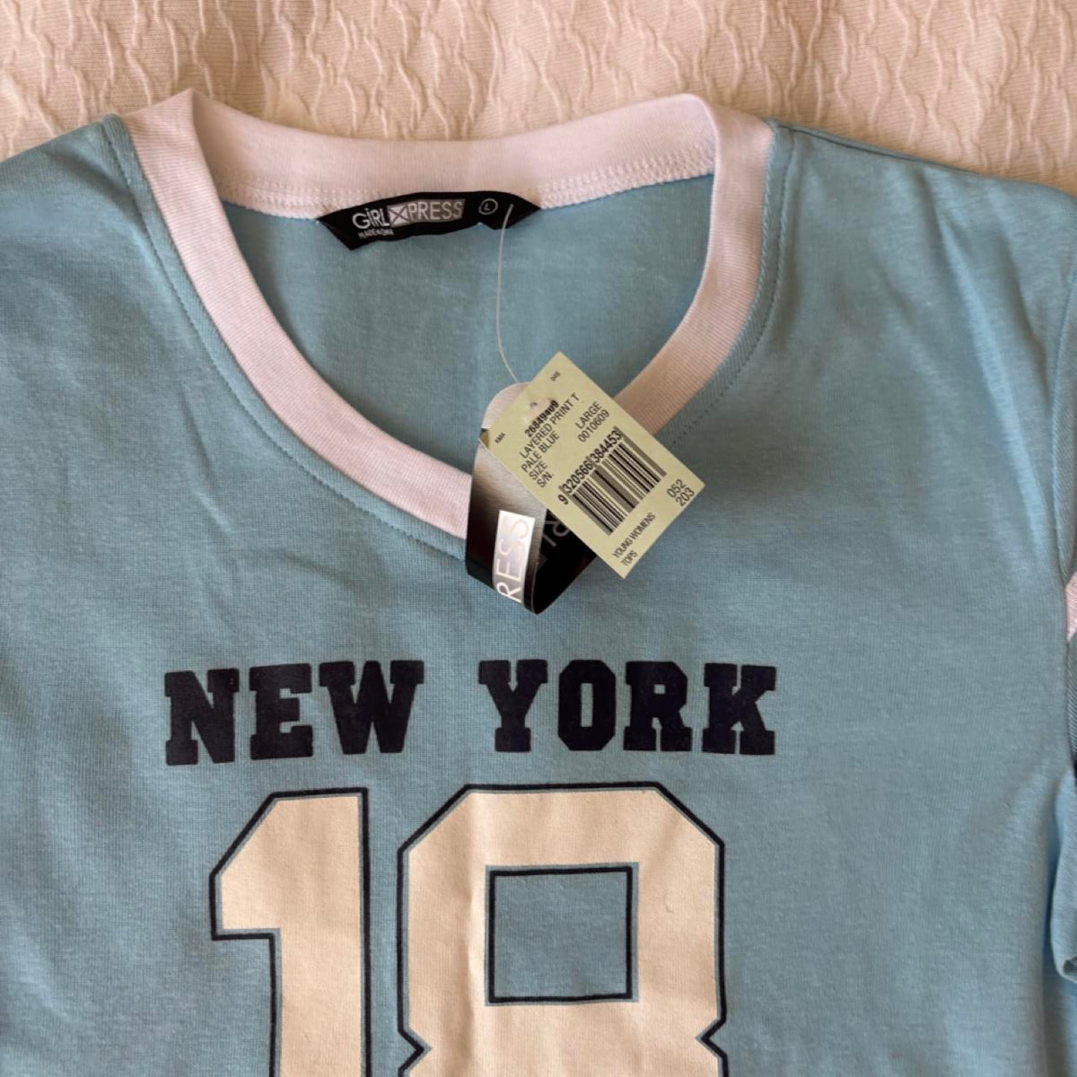deadstock NWT 2000s y2k activewear varsity long sleeve