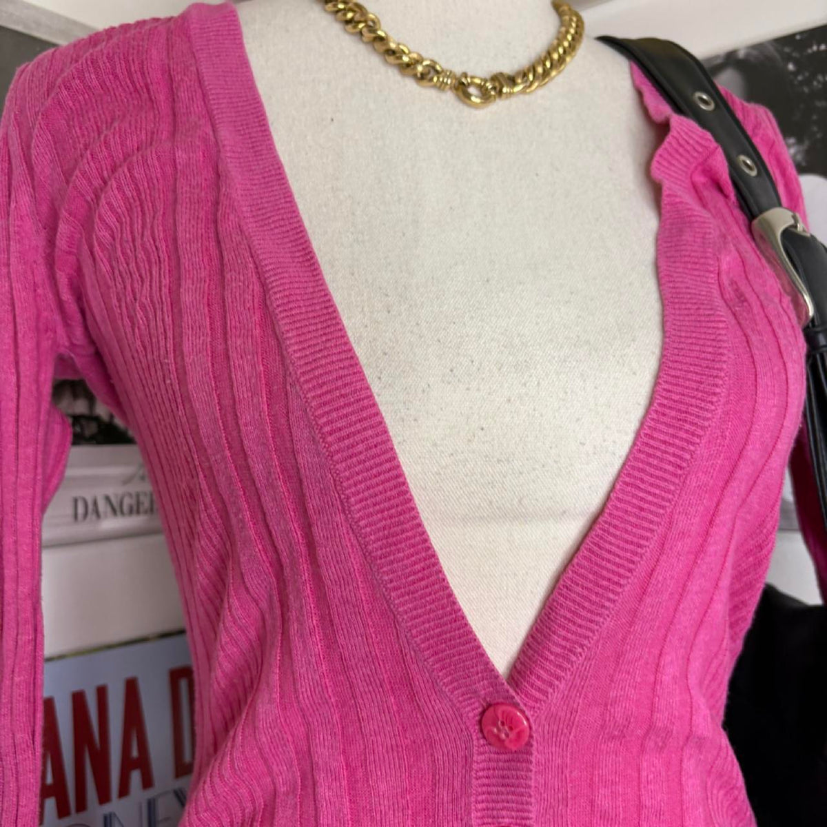 vintage 2000s y2k pink long cardigan
