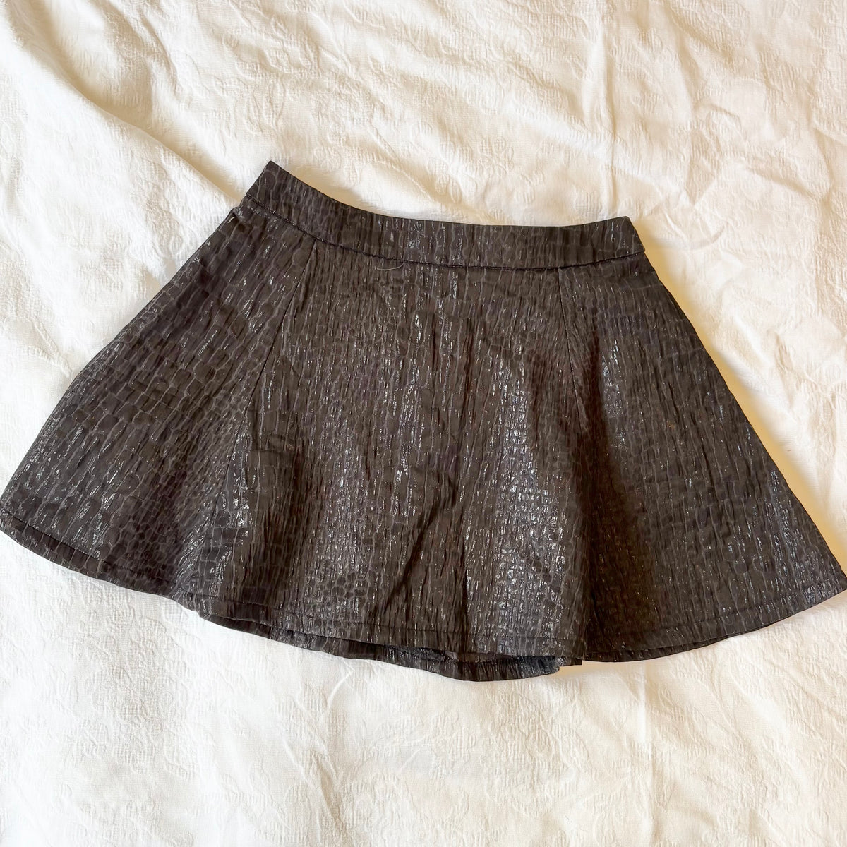 vintage y2k indie sleaze black skater skirt