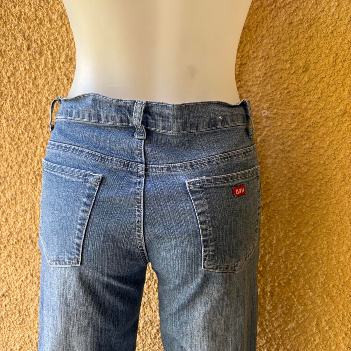 vintage 2000s y2k floral embroidered bootcut jeans