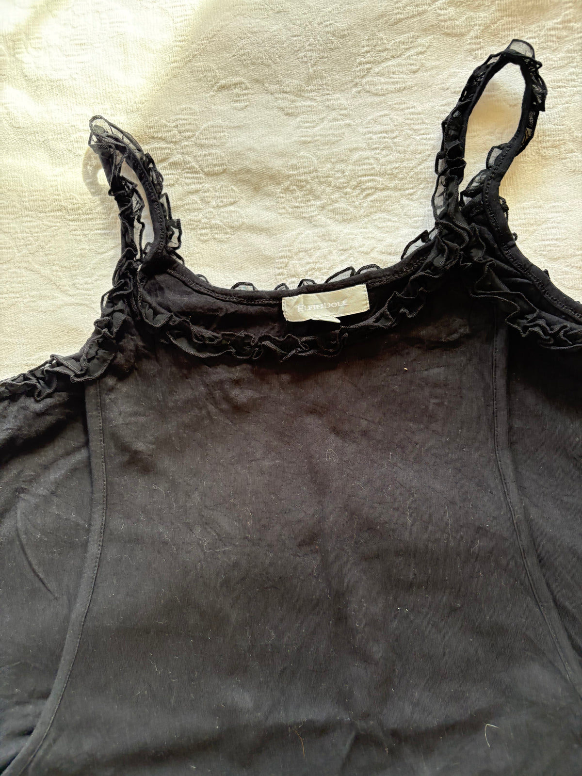 vintage y2k era black cami