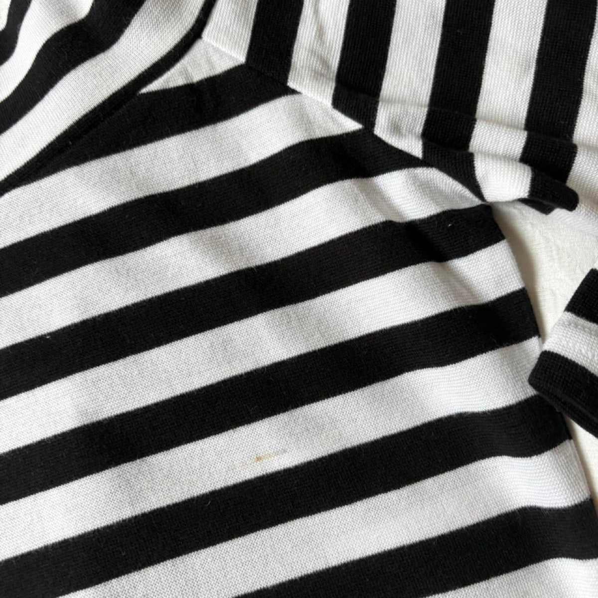 deadstock NWT 2000s y2k stripe boatneck 3/4 sleeve top