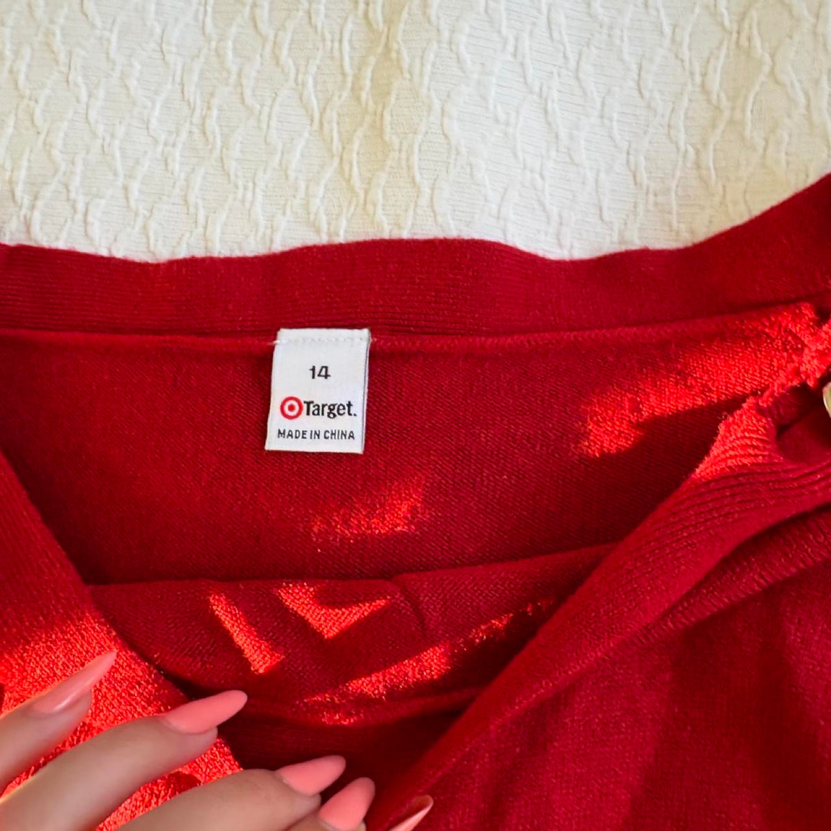 deadstock NWOT 2000s era red boatneck sweater