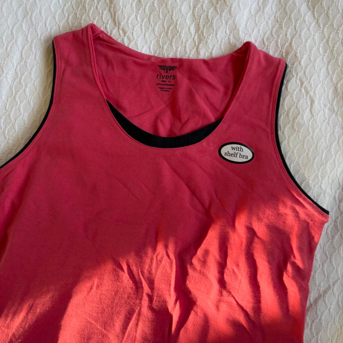 deadstock NWOT 2000s y2k coral orange activewear tank