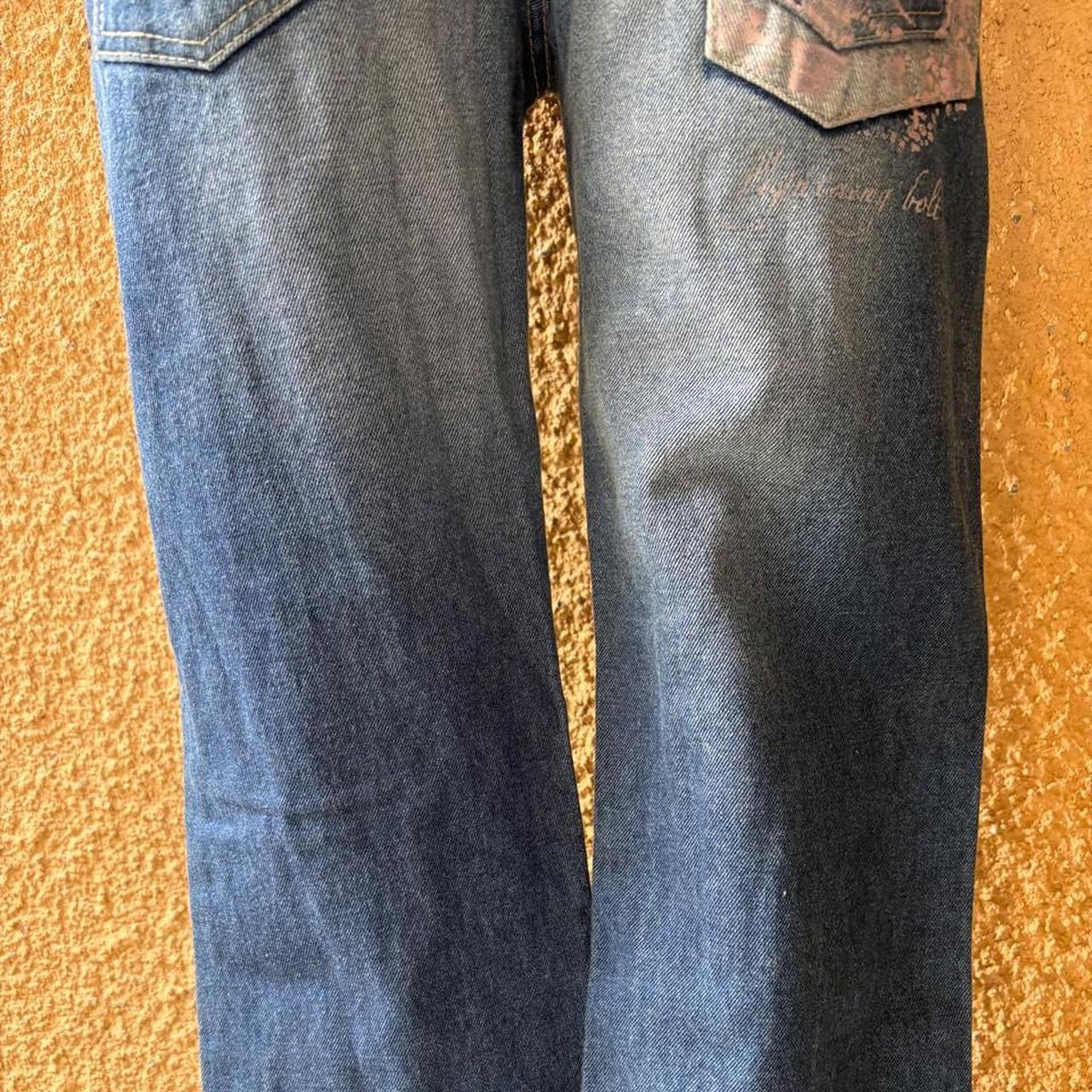 vintage 2000s y2k graphic low rise bootcut jeans