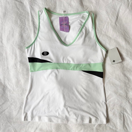 deadstock NWT 2000s y2k white activewear tank