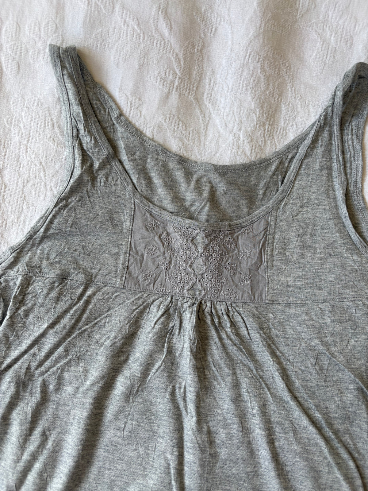 y2k grey flowy swing tank