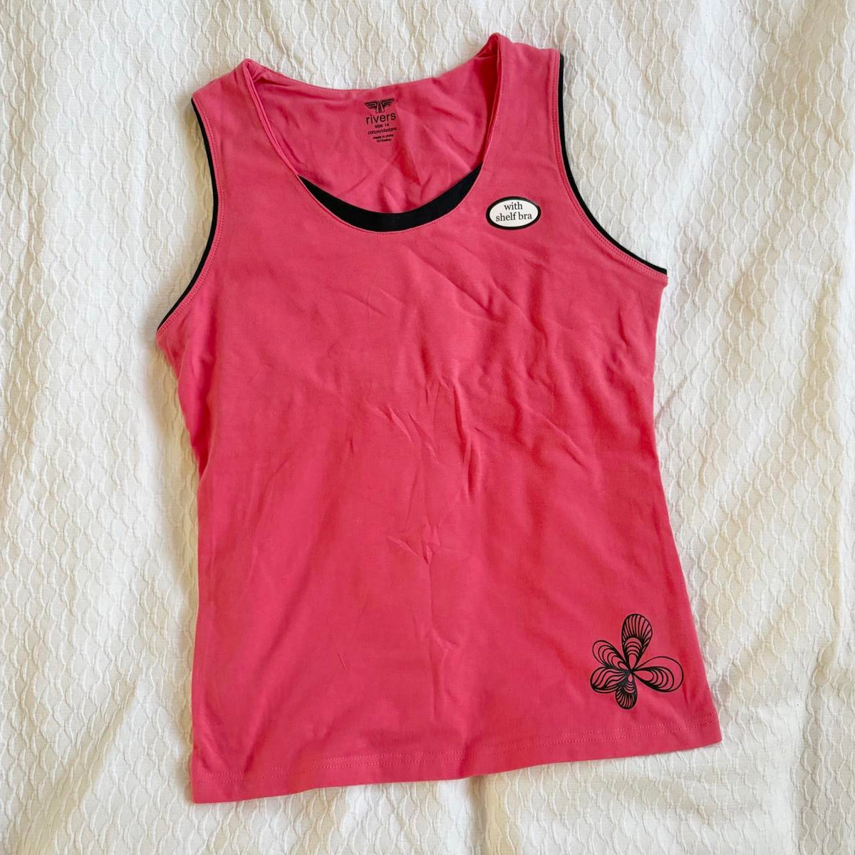deadstock NWOT 2000s y2k coral orange activewear tank
