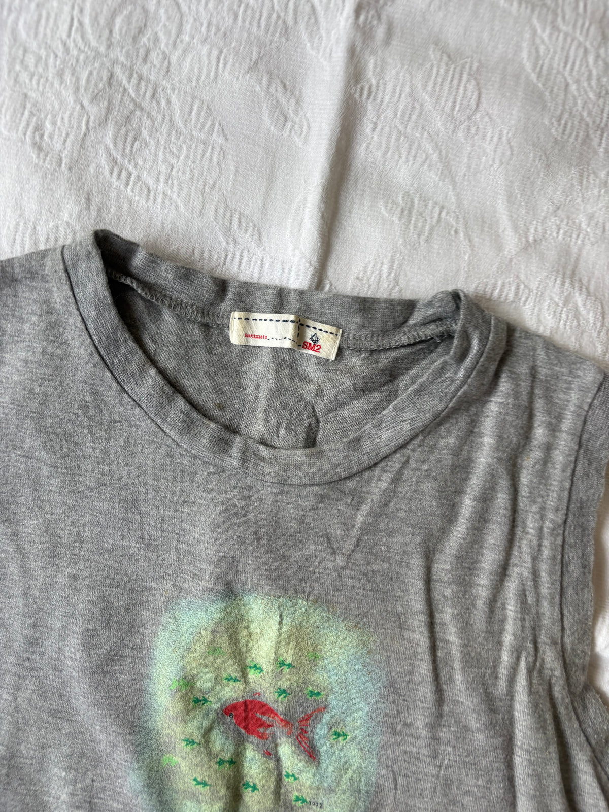 vintage 2000s y2k grey graphic tank top