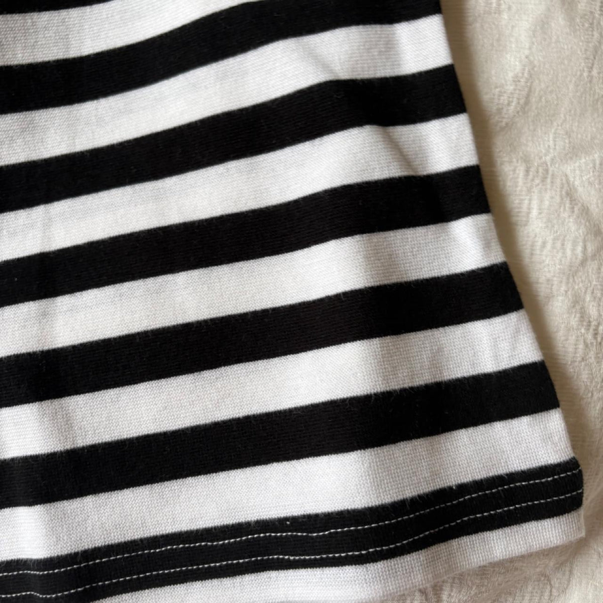 deadstock NWT 2000s y2k stripe boatneck 3/4 sleeve top
