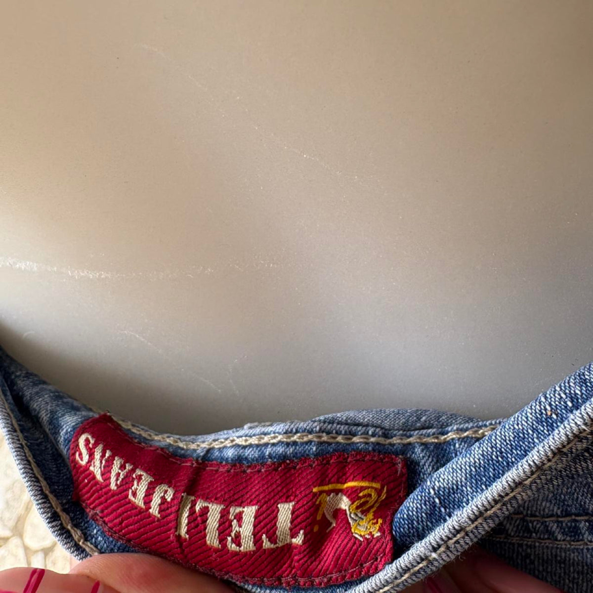 vintage 2000s y2k denim bootcut embroidered jeans