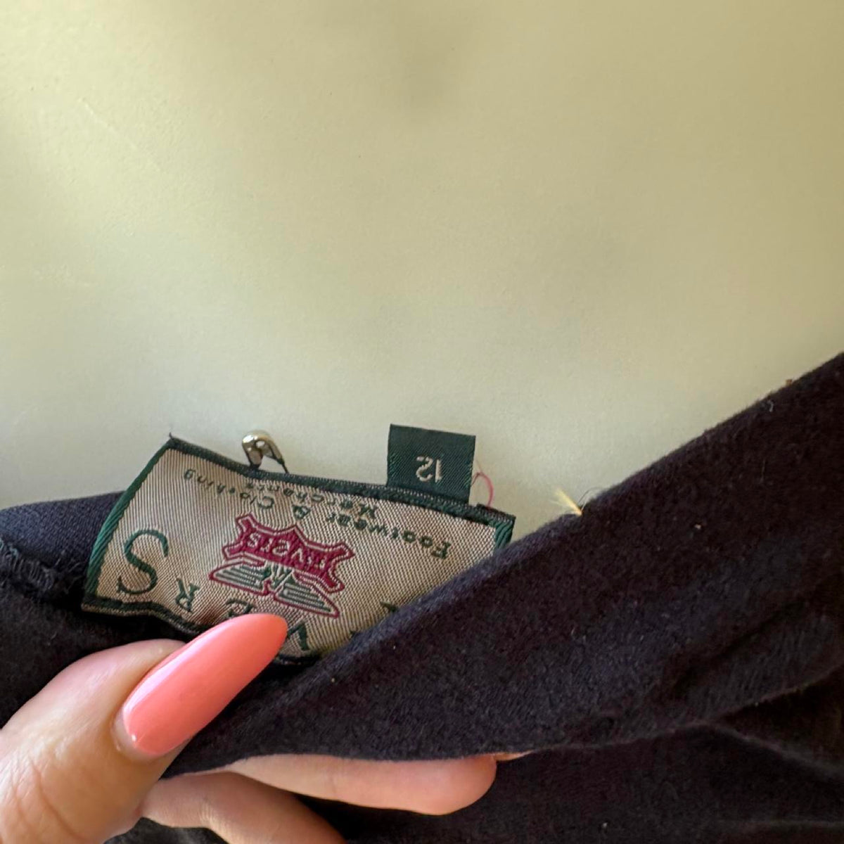 vintage 90s black straight leg felt suit pants