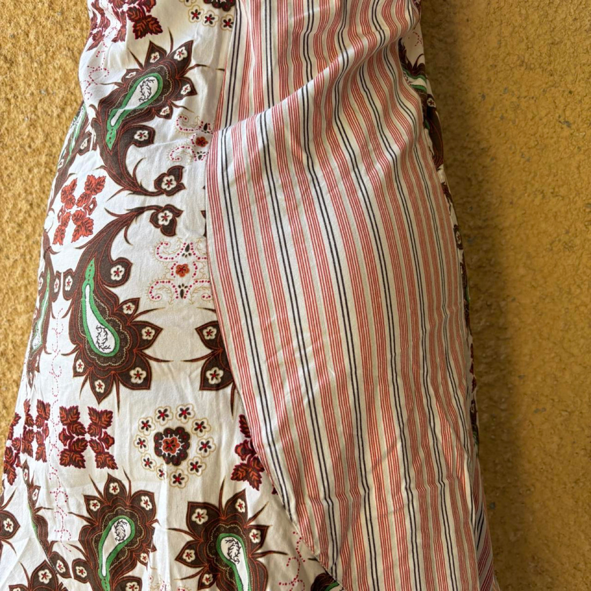 vintage 2000s y2k patchwork strapless midi dress