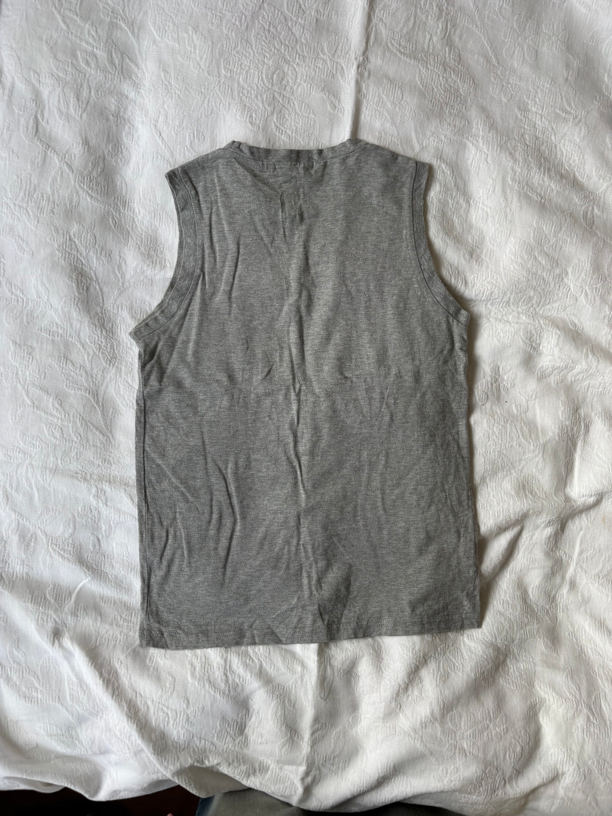 vintage 2000s y2k grey graphic tank top