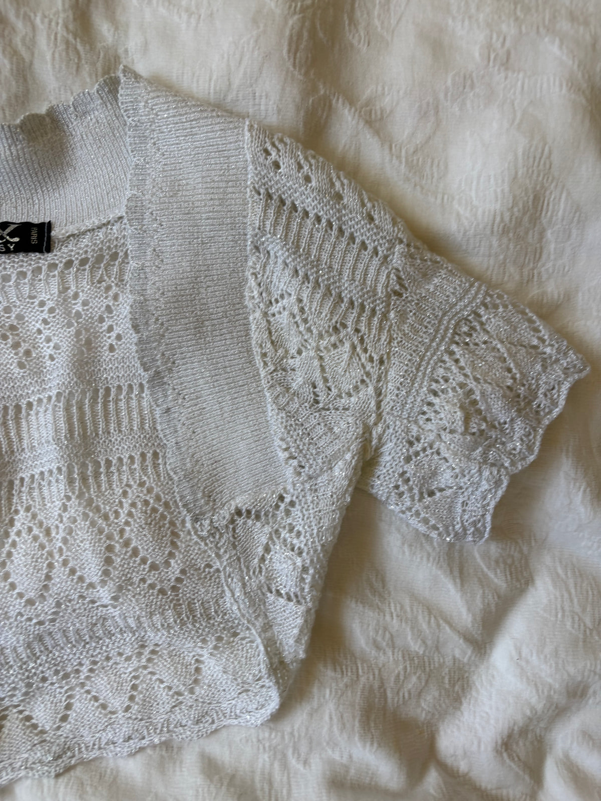 vintage 2000s y2k silver crop bolero