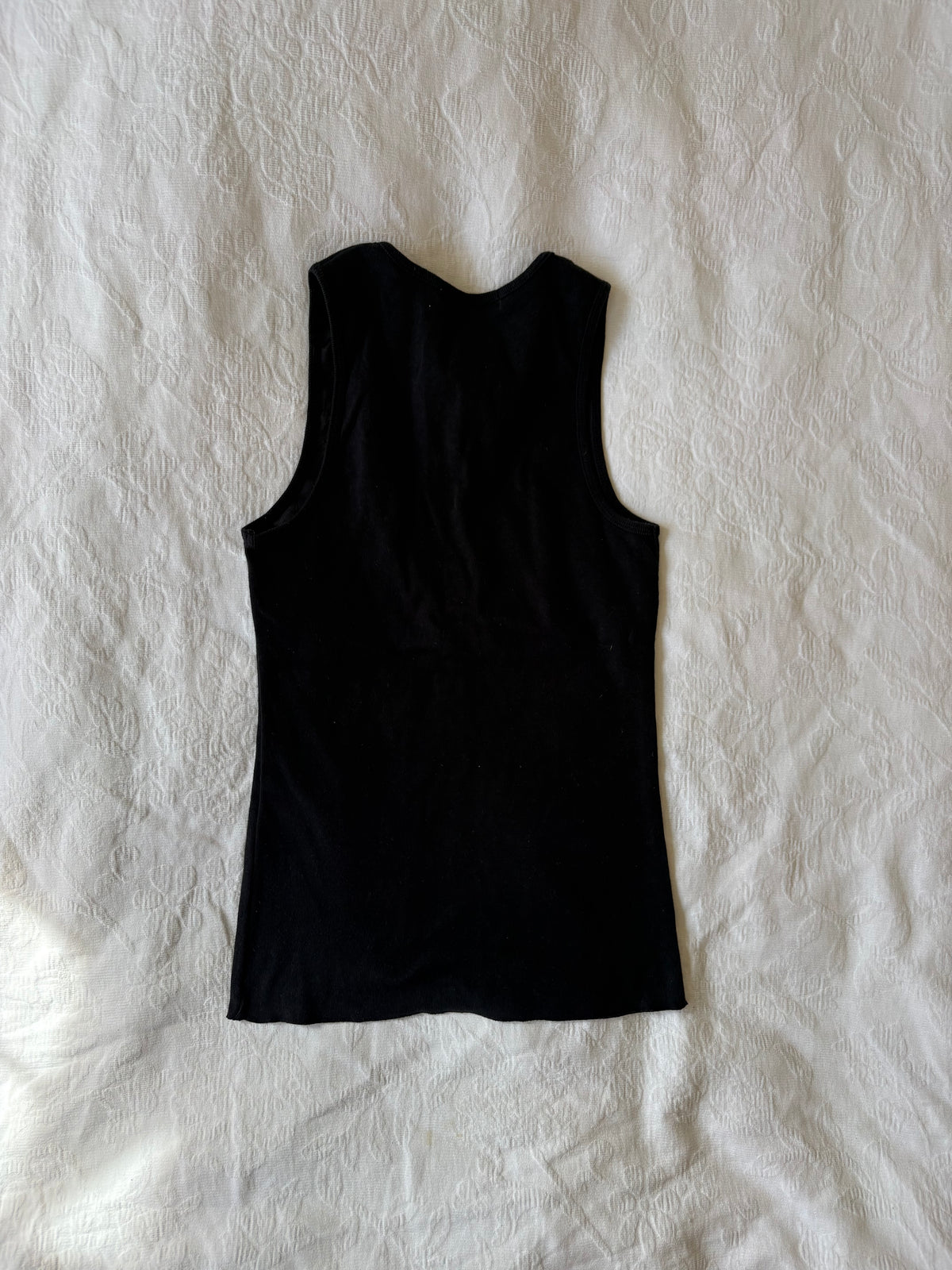 vintage 2000s y2k black beaded tank