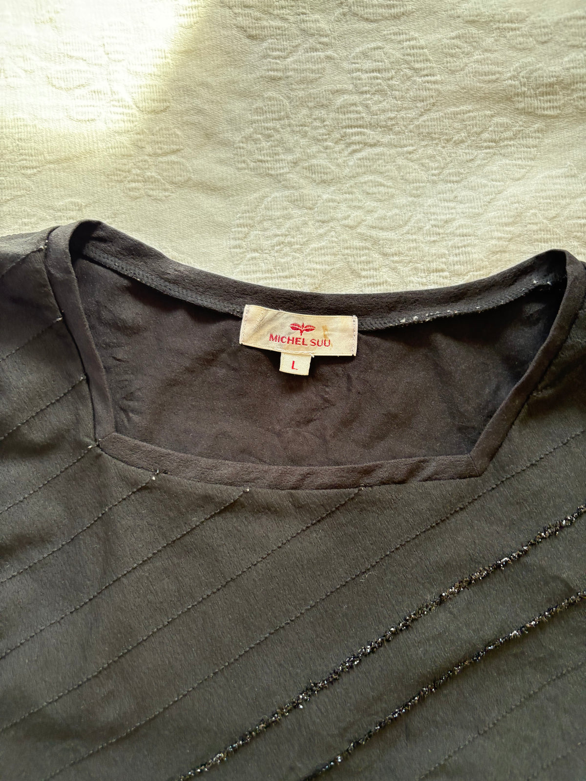 vintage 2000s y2k black beaded tank