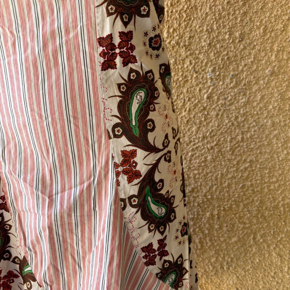 vintage 2000s y2k patchwork strapless midi dress