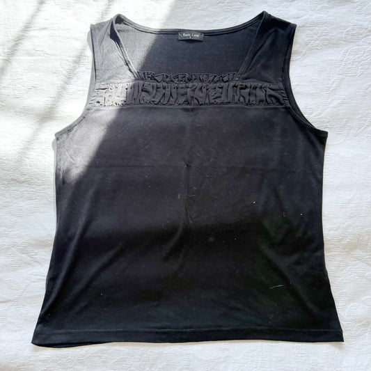 vintage 2000s y2k black tank