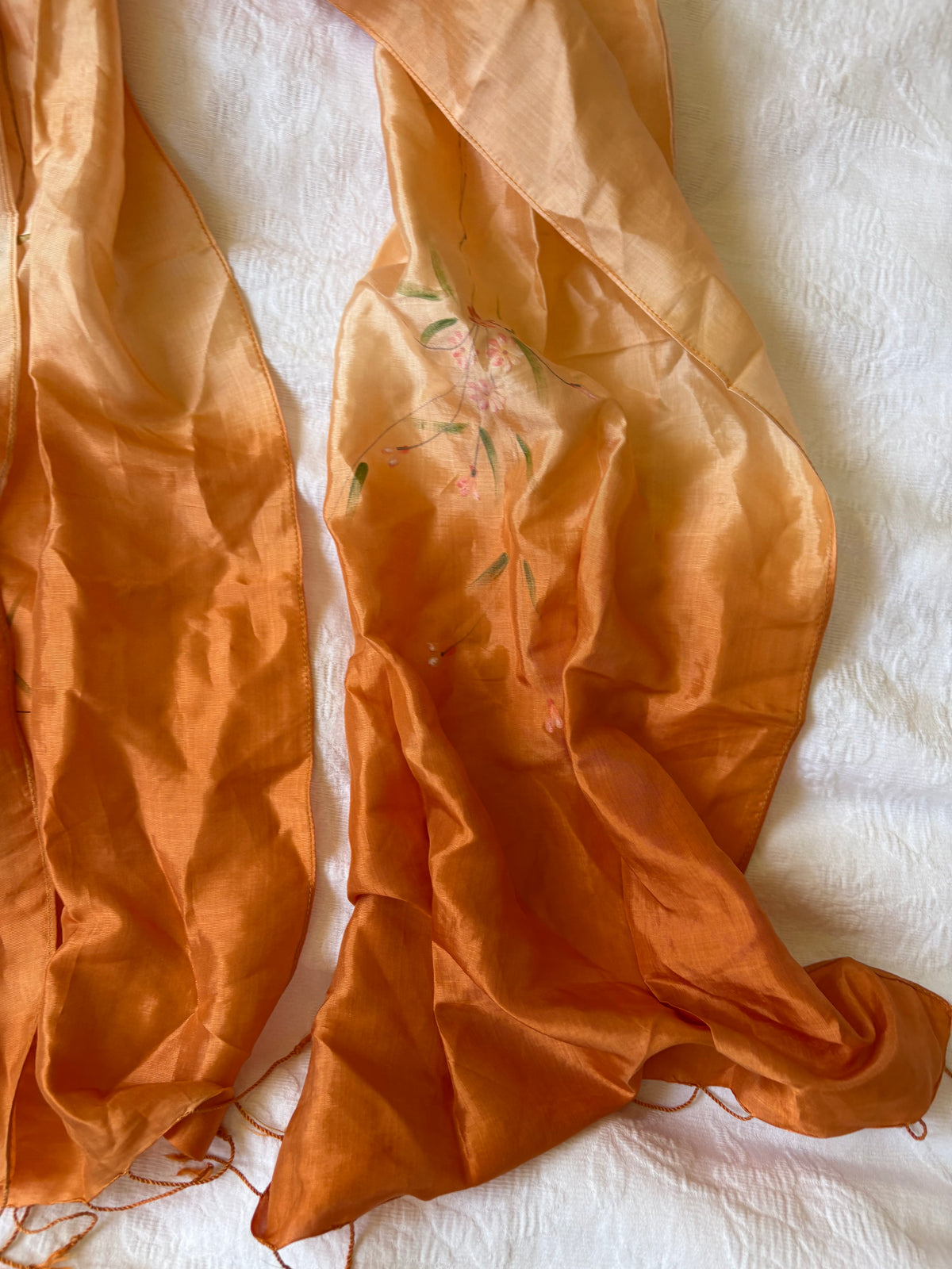 y2k style orange ombre scarf