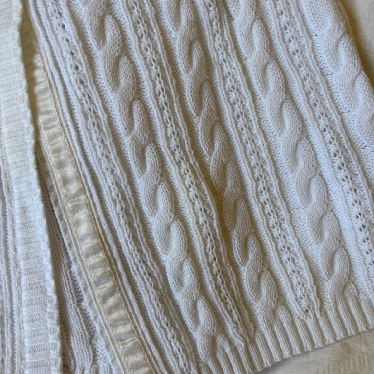 deadstock NWT 2000s y2k white knit babydoll blouse
