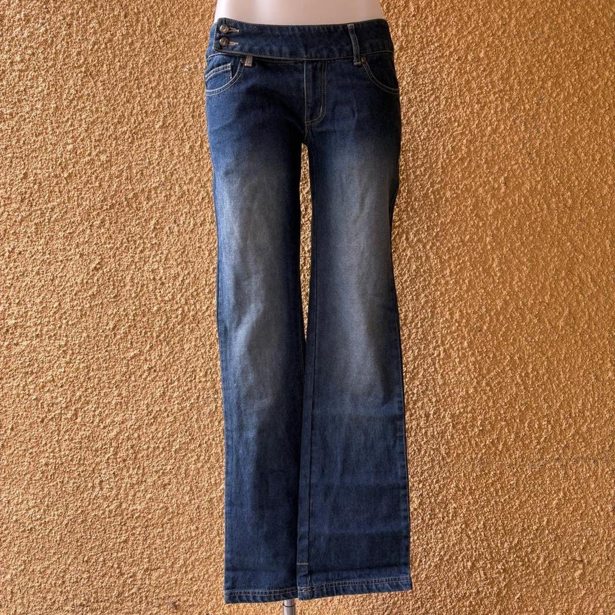vintage 2000s y2k graphic low rise bootcut jeans