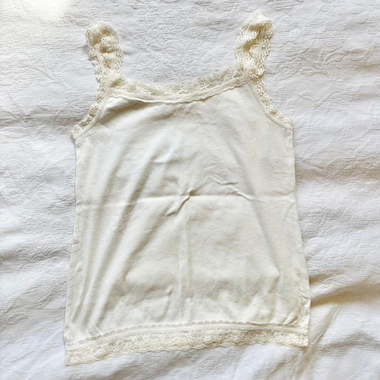 vintage 2000s y2k cream tank