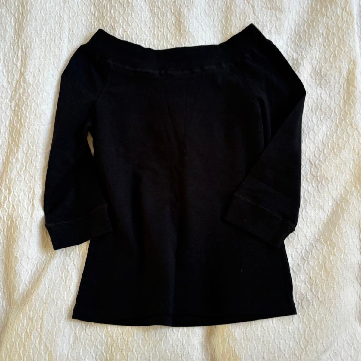 deadstock NWOT 2000s y2k black boatneck top