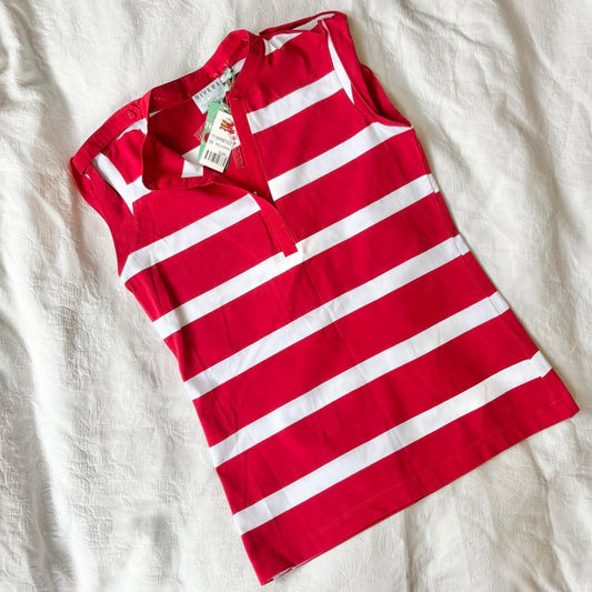 deadstock NWT 2000s y2k red white stripe tank