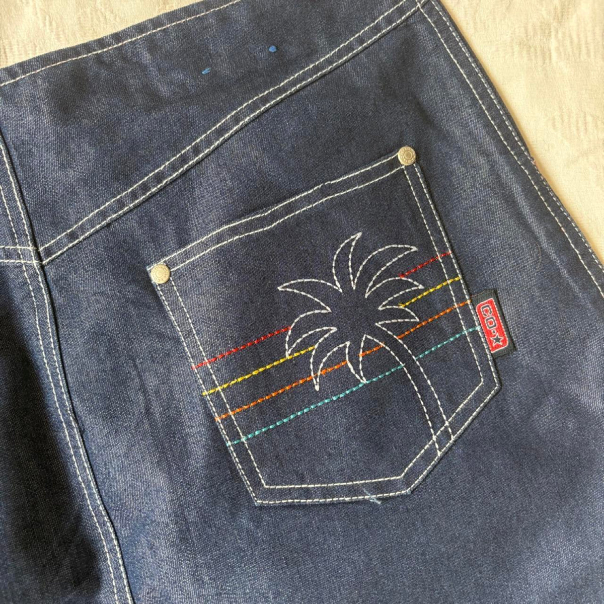 deadstock NWOT 2000s y2k denim midi skirt