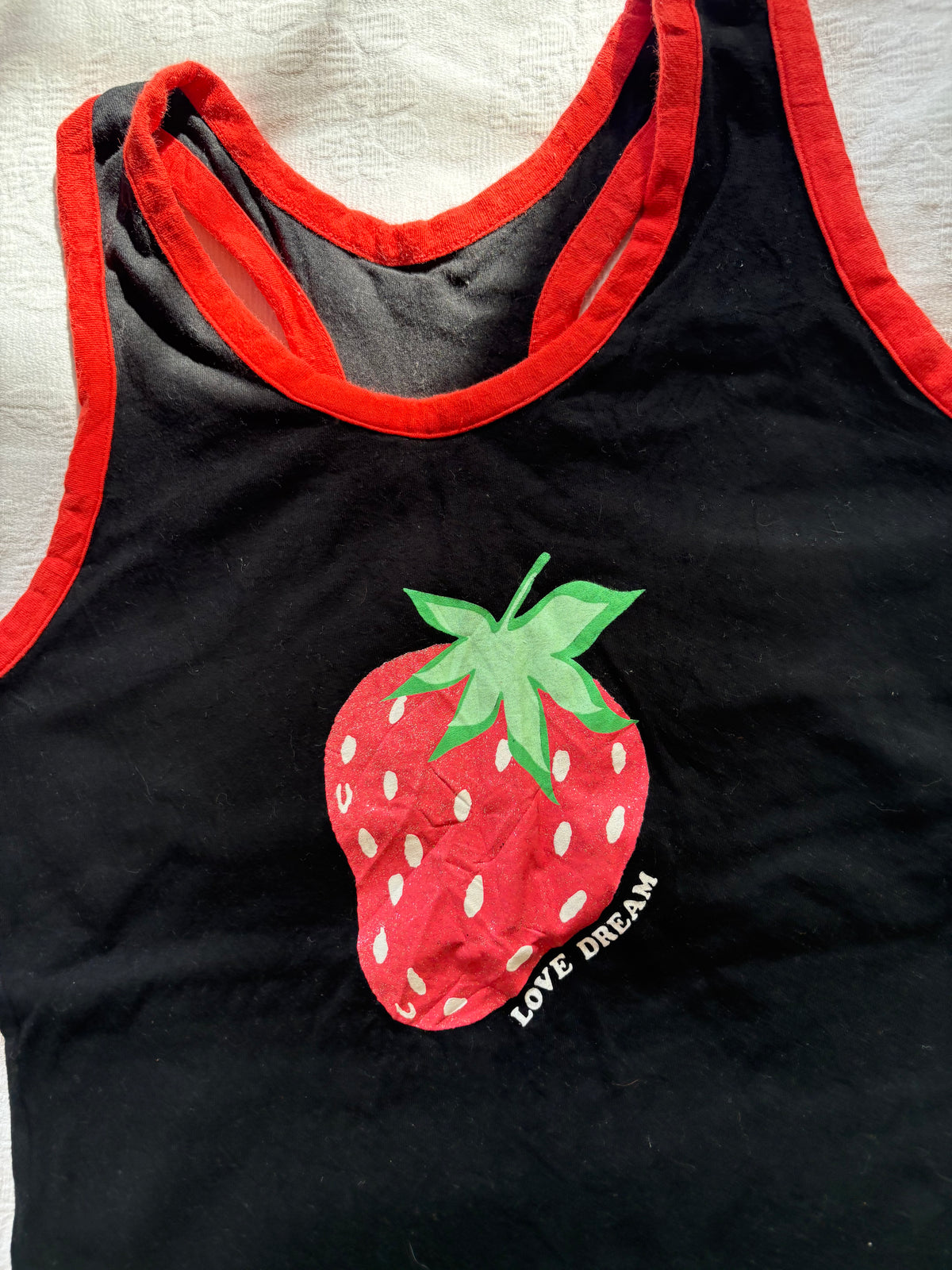 vintage 2000s y2k strawberry tank