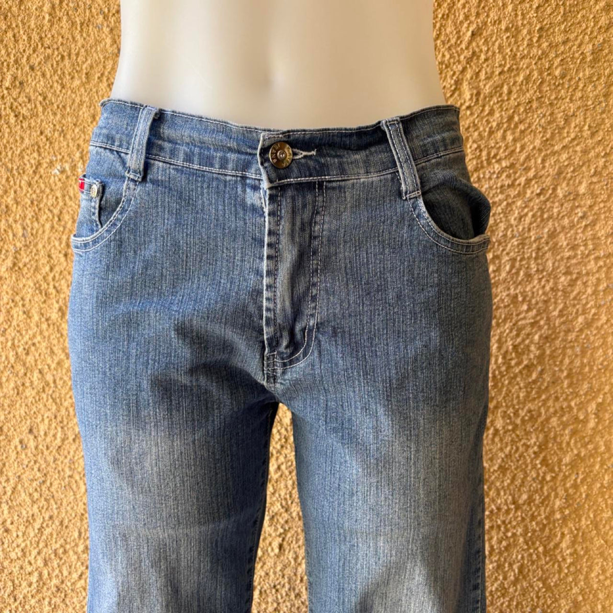 vintage 2000s y2k floral embroidered bootcut jeans