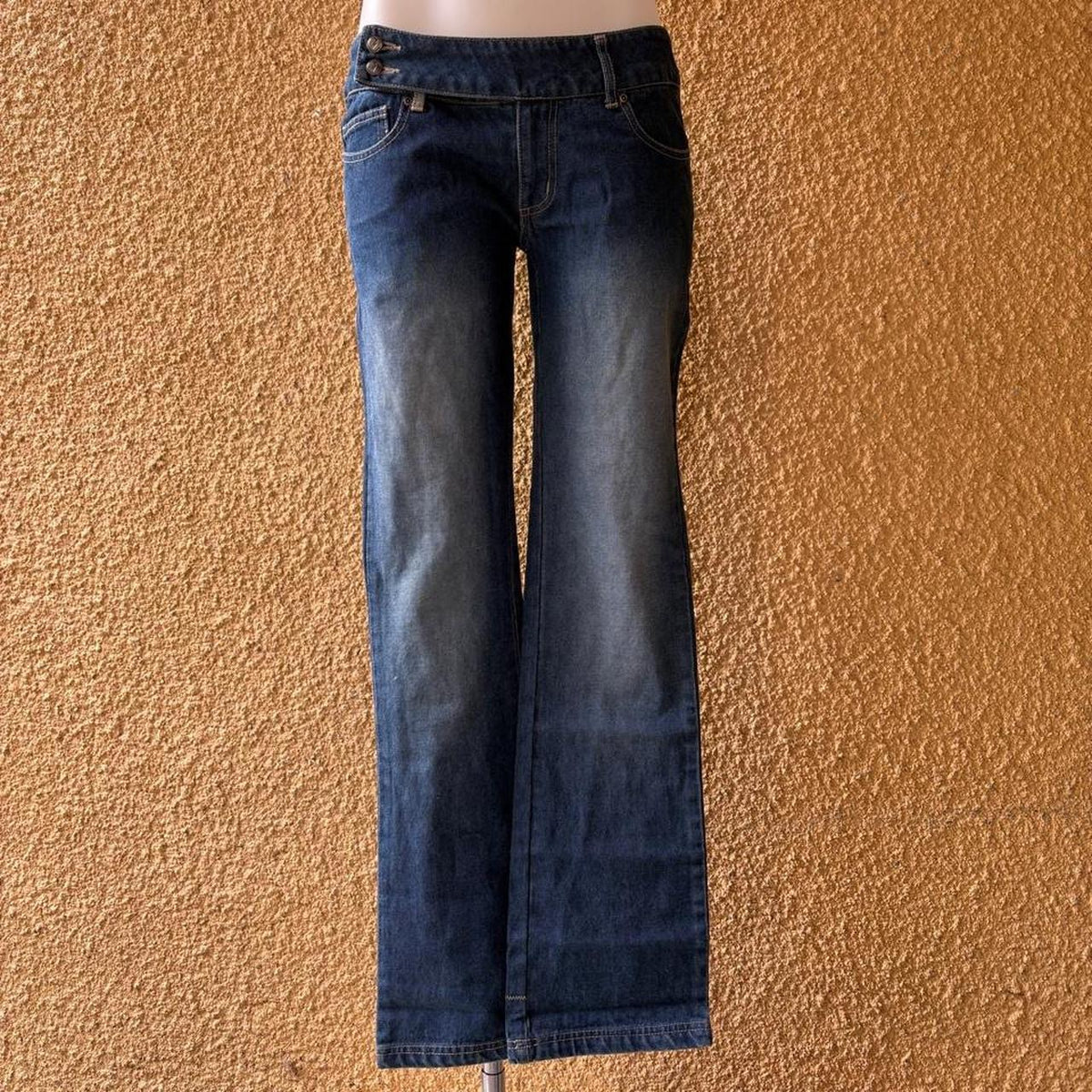 vintage 2000s y2k graphic low rise bootcut jeans