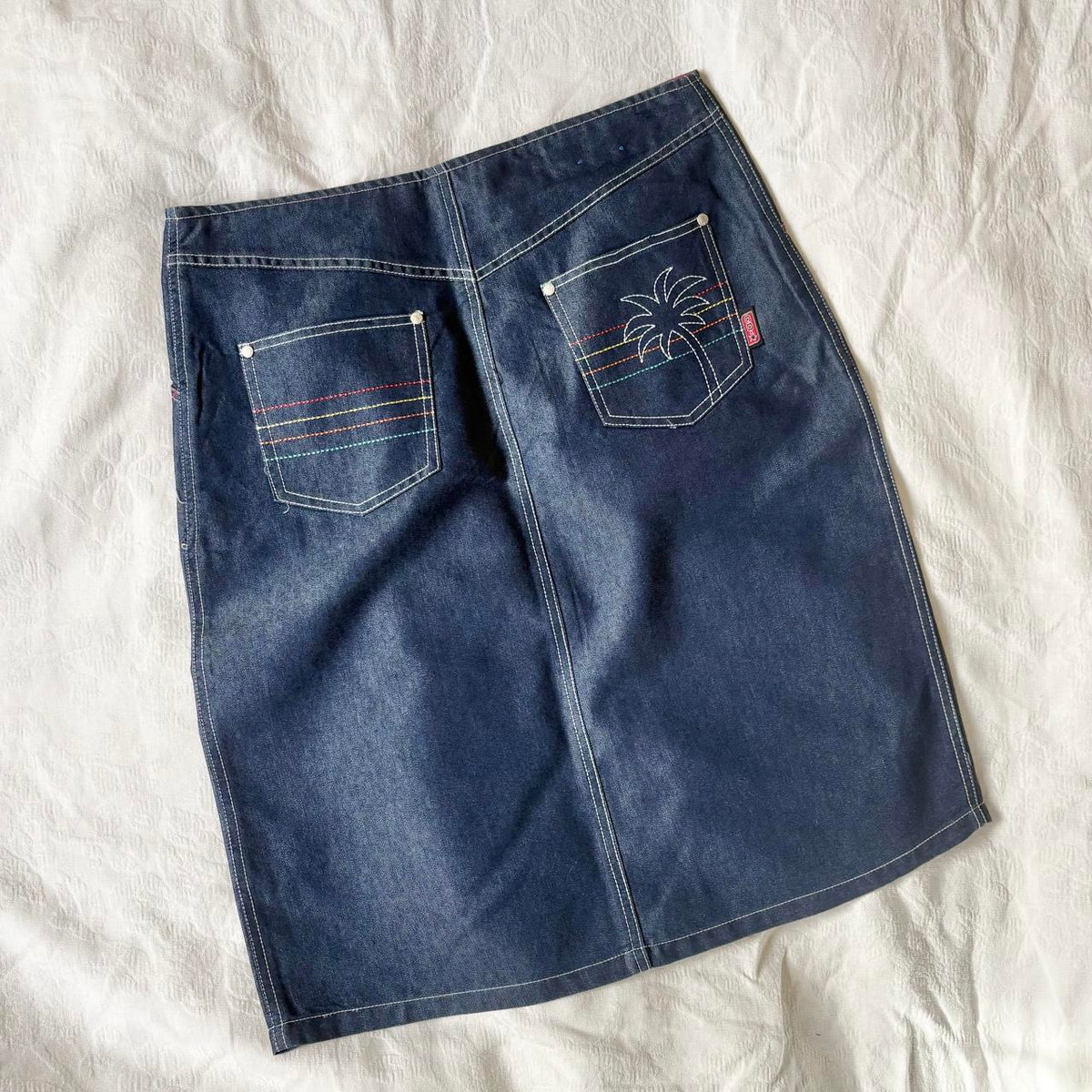 deadstock NWOT 2000s y2k denim midi skirt