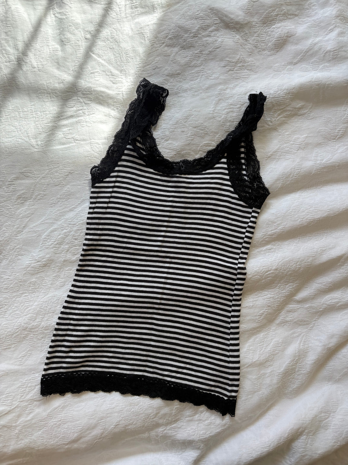 black white stripe tank grunge