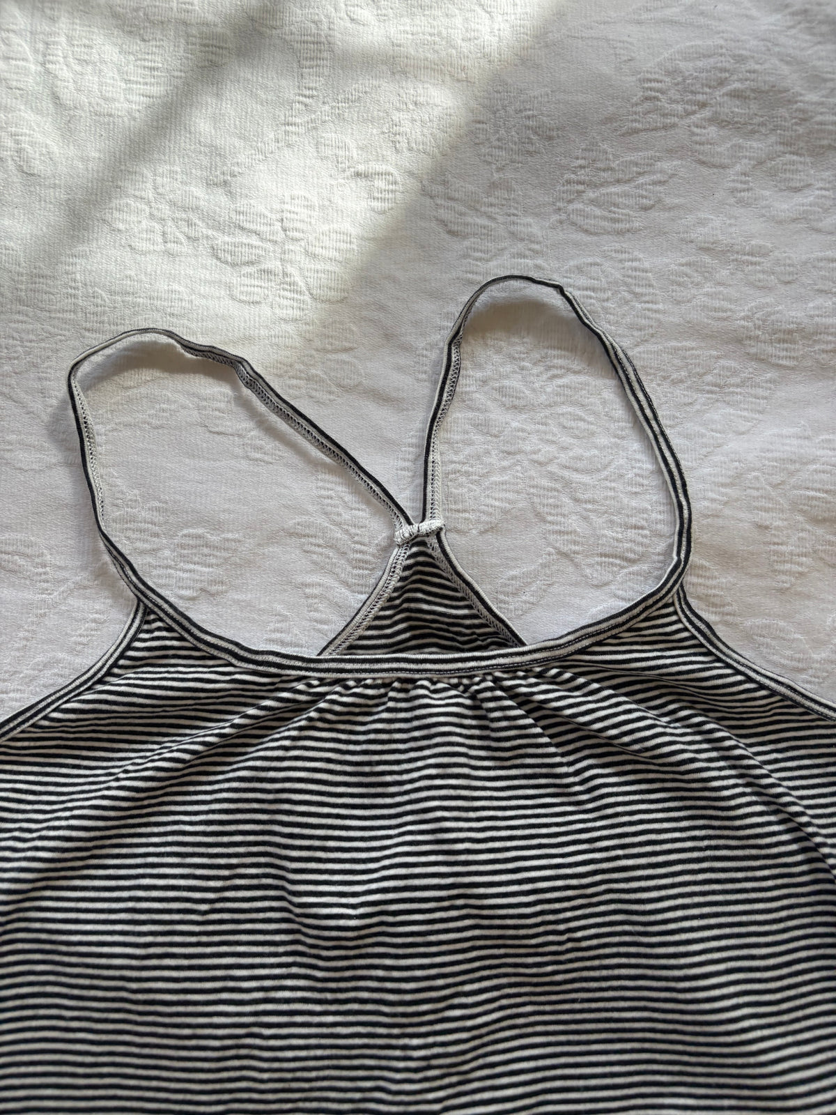 black white stripe tank