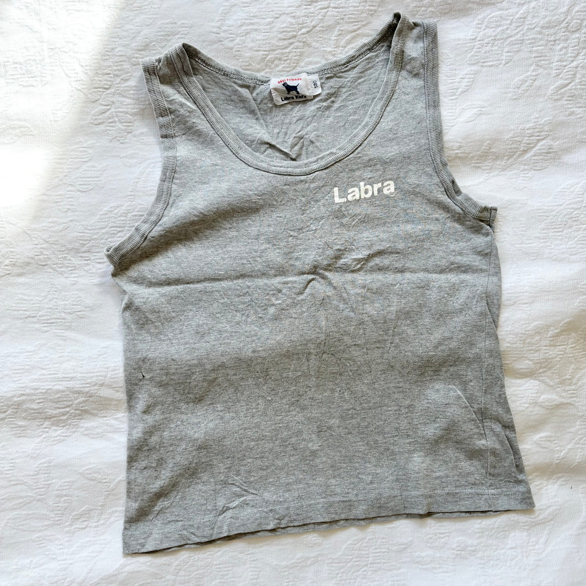 vintage y2k era grey graphic tank