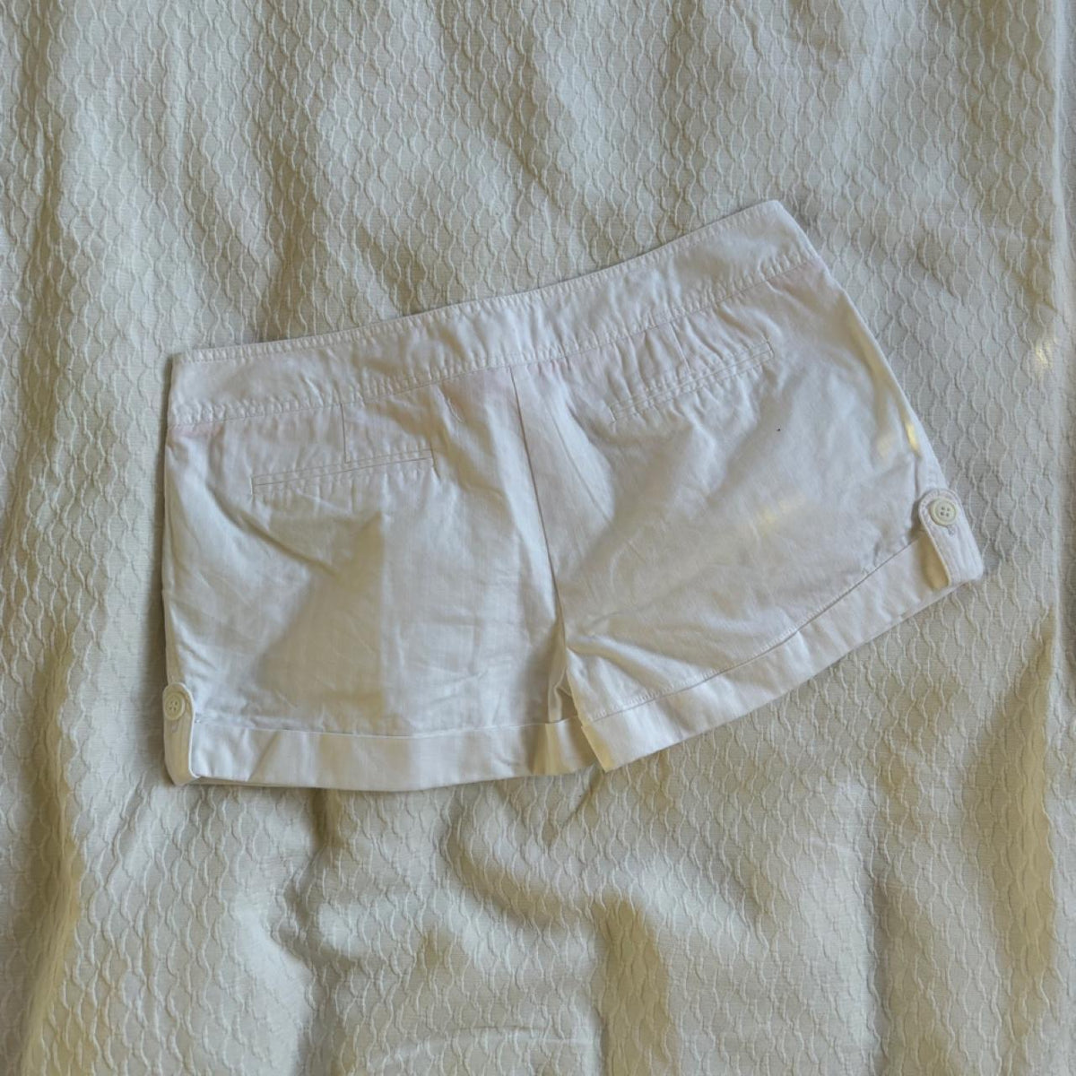 vintage 2000s y2k white shorts