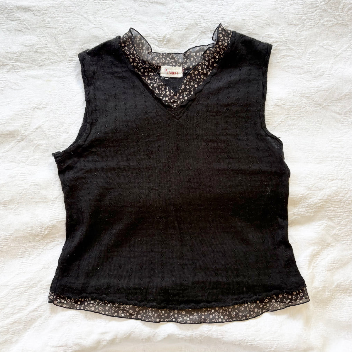 vintage 2000s y2k black tank