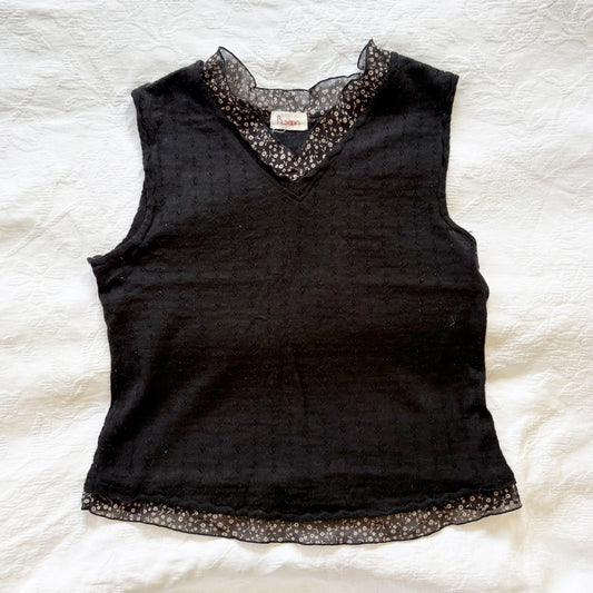 vintage 2000s y2k black tank