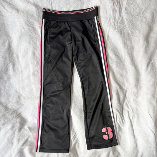 vintage 2000s y2k adidas activewear black straight leg pants