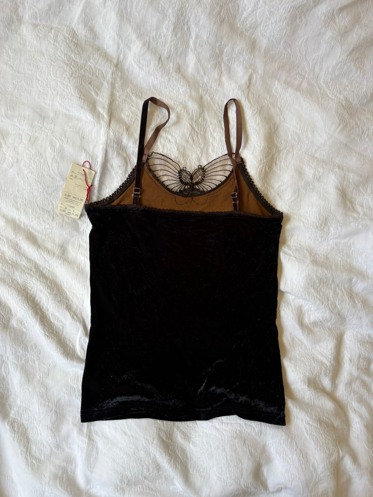 vintage 2000s y2k fairycore velvet butterfly cami
