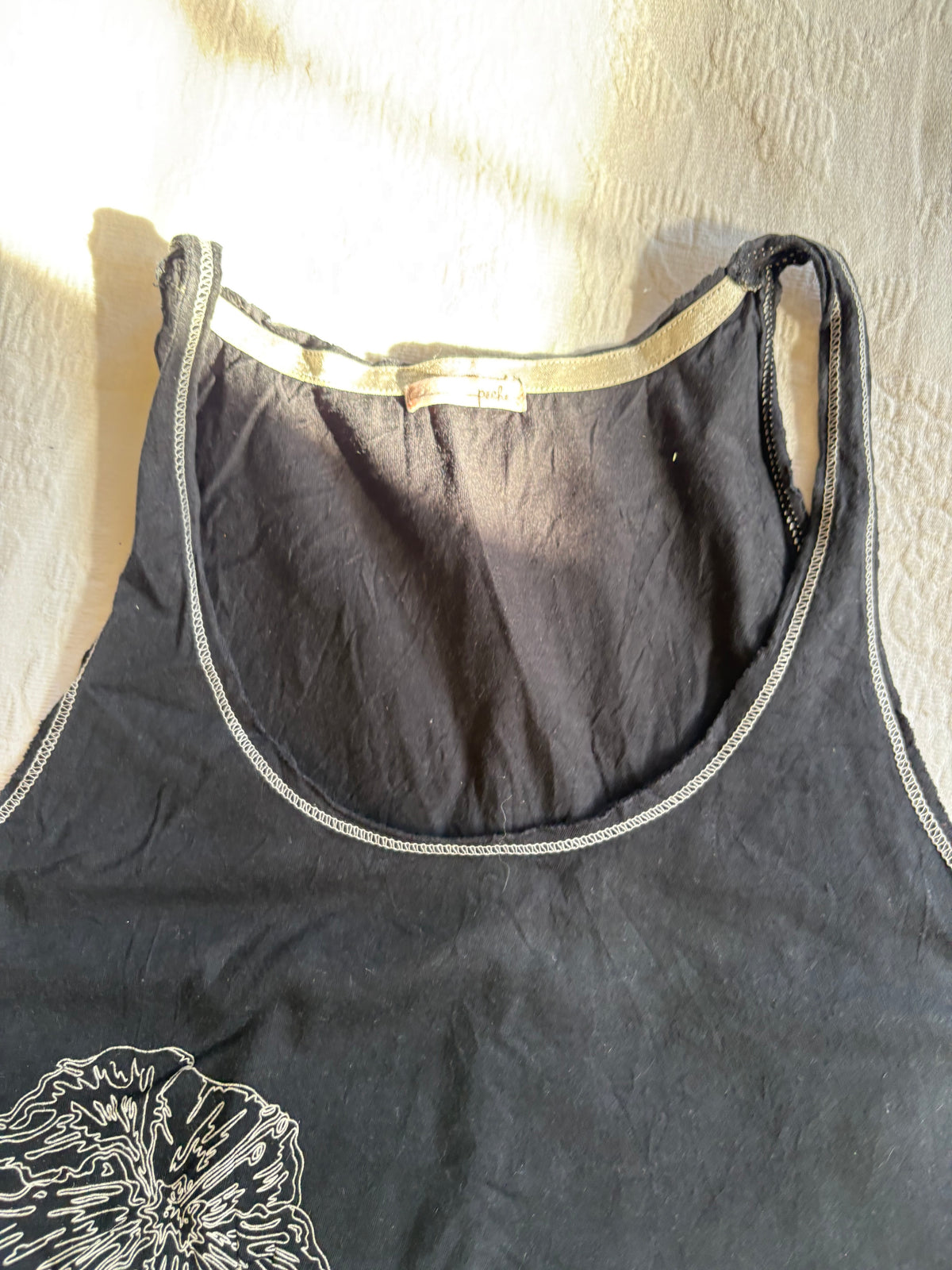 vintage 2000s y2k floral embroidered tank