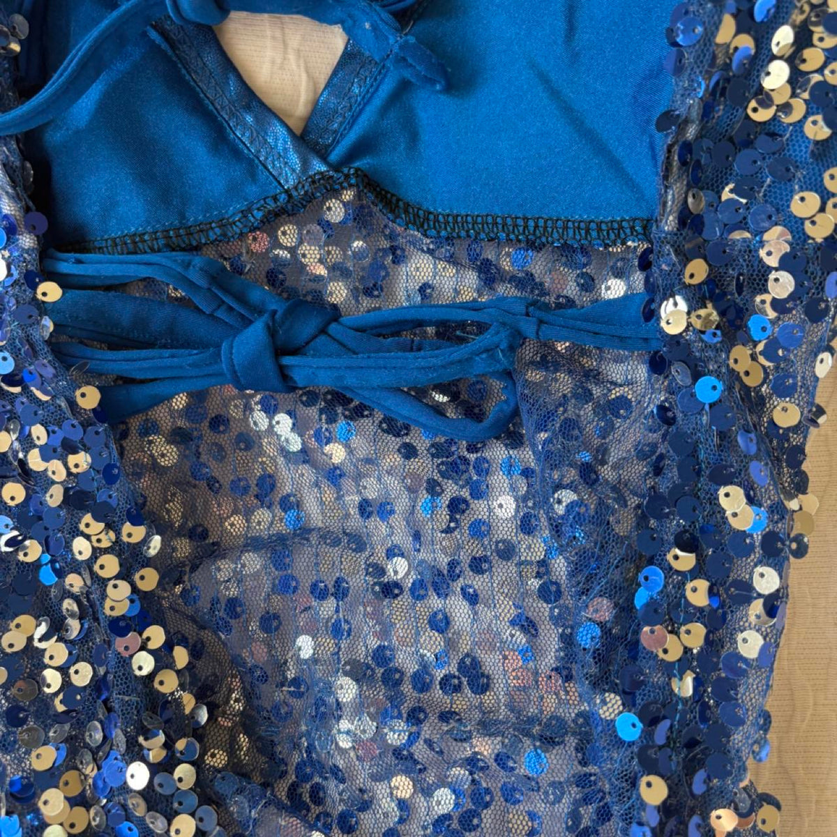 reworked y2k style sequin backless festival halter tank