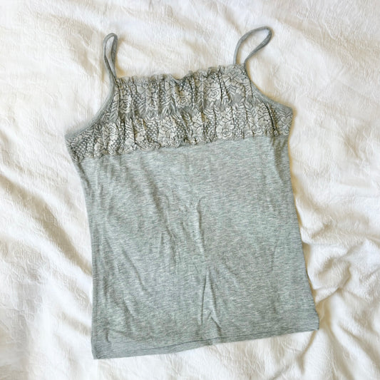 vintage 2000s y2k grey cami