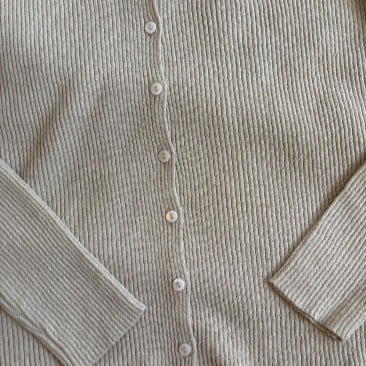 deadstock NWOT vintage 90s tan cream cardigan