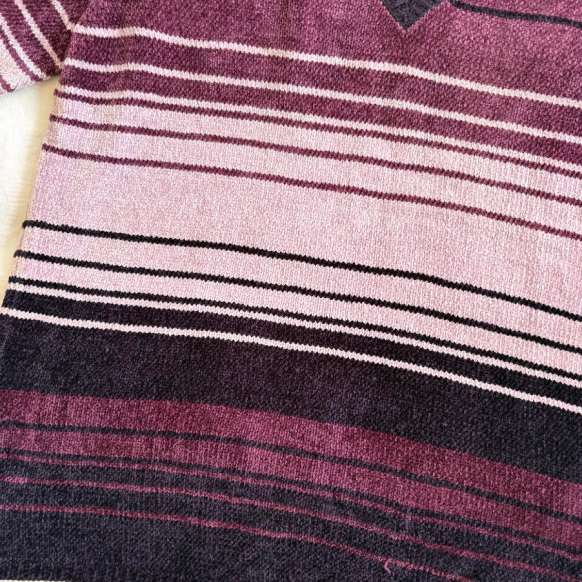 90s purple stripe knit blouse